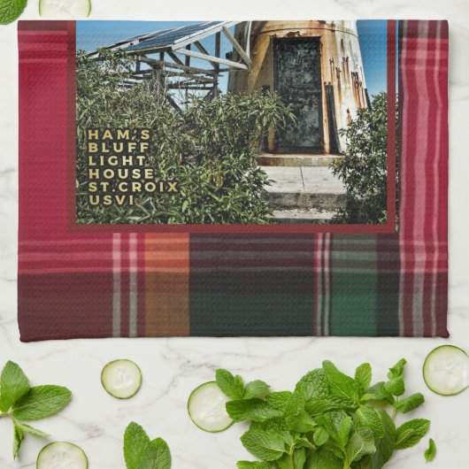 US Maagdeneilanden St. Croix USVI Light House Theedoek (Gevouwen)
