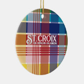 US Maagdeneilanden St. Croix USVI Madras Kerstmis Keramisch Ornament (Rechts)