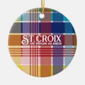 US Maagdeneilanden St. Croix USVI Madras Kerstmis Keramisch Ornament (Voorkant)