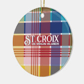 US Maagdeneilanden St. Croix USVI Madras Kerstmis Keramisch Ornament (Links)