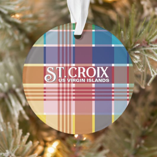 US Maagdeneilanden St. Croix USVI Madras Kerstmis Ornament (Boom)
