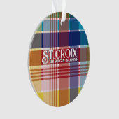 US Maagdeneilanden St. Croix USVI Madras Kerstmis Ornament (voorkant)