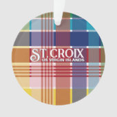 US Maagdeneilanden St. Croix USVI Madras Kerstmis Ornament (voorkant)