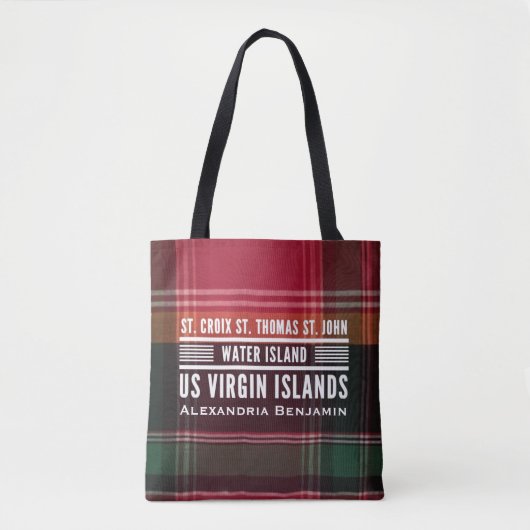 US Maagdeneilanden St. Thomas St. Croix Personalis Tote Bag (Voorkant)