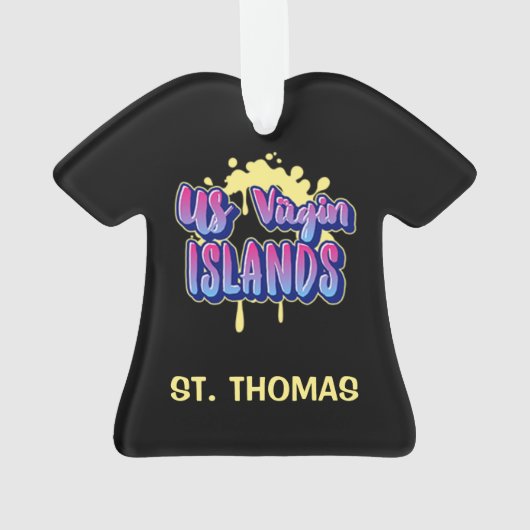US Maagdeneilanden St. Thomas USVI Kerstmis Ornament (achterkant)