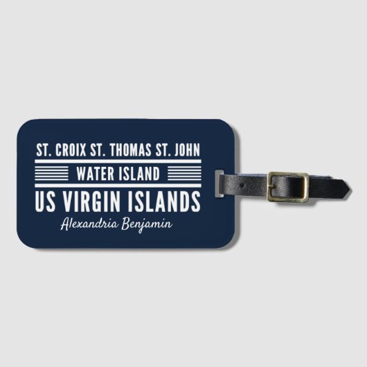 US Maagdeneilanden USVI Caraïben personaliseren Bagagelabel (Voorkant (horizontaal))