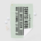 US Maagdeneilanden USVI Caraïben personaliseren Golfhanddoek (Insitu)