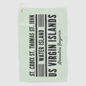 US Maagdeneilanden USVI Caraïben personaliseren Golfhanddoek (Voorkant)