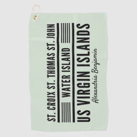 US Maagdeneilanden USVI Caraïben personaliseren Golfhanddoek (Voorkant)