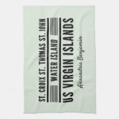 US Maagdeneilanden USVI Caraïben personaliseren Theedoek (Verticaal)