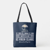 US Maagdeneilanden USVI Caraïben personaliseren Tote Bag (Achterkant)