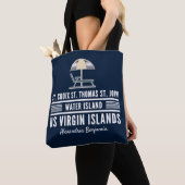 US Maagdeneilanden USVI Caraïben personaliseren Tote Bag (Dichtbij)