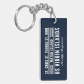 US Maagdeneilanden USVI St. Croix St. Thomas Custo Sleutelhanger (Voorkant Links)