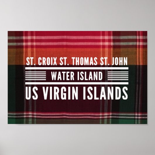 US Maagdeneilanden USVI St. Croix St. Thomas Madra Poster (Voorkant)