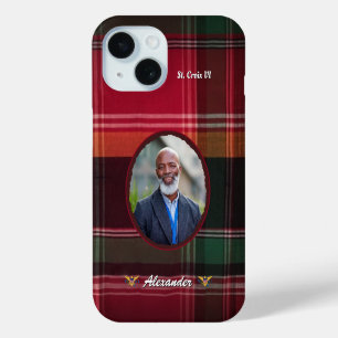 US Maagdeneilanden USVI Vlag St. Croix Madras Foto iPhone 15 Case