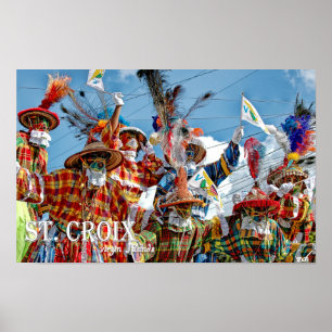 US Maagdeneilanden Vlag Moko Jumbies St. Croix VI Poster