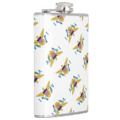 US Maagdeneilanden - Vlag Patroon USVI Heupfles (Rechts)