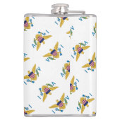 US Maagdeneilanden - Vlag Patroon USVI Heupfles (Achterkant)