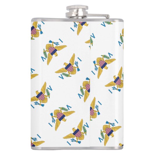 US Maagdeneilanden - Vlag Patroon USVI Heupfles (Achterkant)