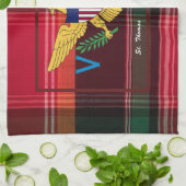 US Maagdeneilanden Vlag St. Thomas USVI Madras Theedoek (Gevouwen)