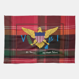 US Maagdeneilanden Vlag St. Thomas USVI Madras Theedoek