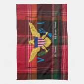 US Maagdeneilanden Vlag St. Thomas USVI Madras Theedoek (Verticaal)