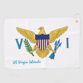US Maagdeneilanden Vlag & Staat Verenigde Staten g Golfhanddoek (Horizontaal)