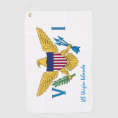 US Maagdeneilanden Vlag & Staat Verenigde Staten g Golfhanddoek (Voorkant)