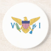 US Maagdeneilanden Zandsteen Onderzetter (Voorkant)