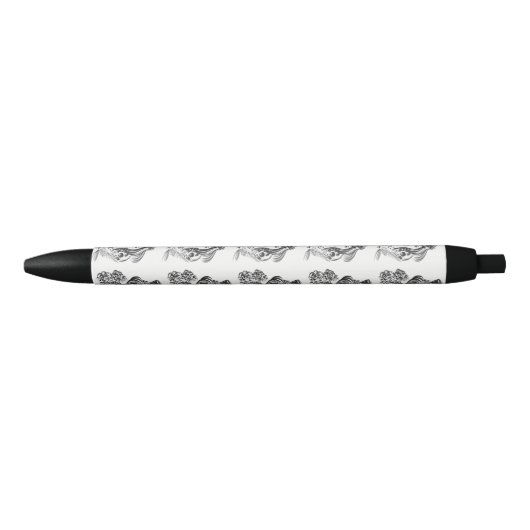US Made Black & White Hand Painted Coffee Art Pen (Voorkant)