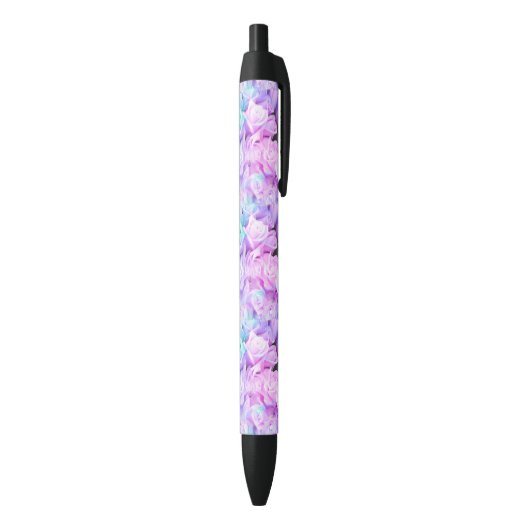 US Made Turquoise Pink Rose Ombre Floral Pen (Achterkant (Verticaal))