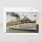 US Mail Boat, Chicago, 1910 - South Haven Boat Briefkaart (Voorkant / Achterkant)