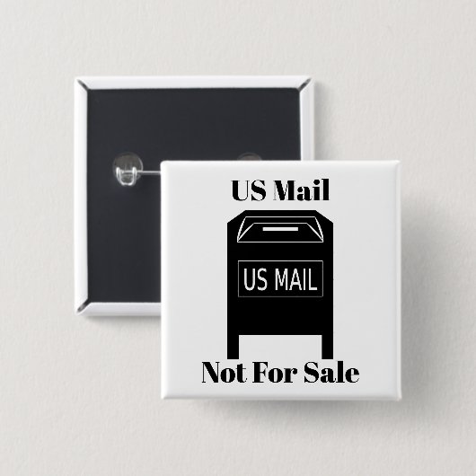 US Mail niet te koop Button (Voorkant /achterkant)
