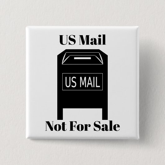 US Mail niet te koop Button (Voorkant)