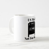 US Mail niet te koop Koffie Mok (Voorkant links)