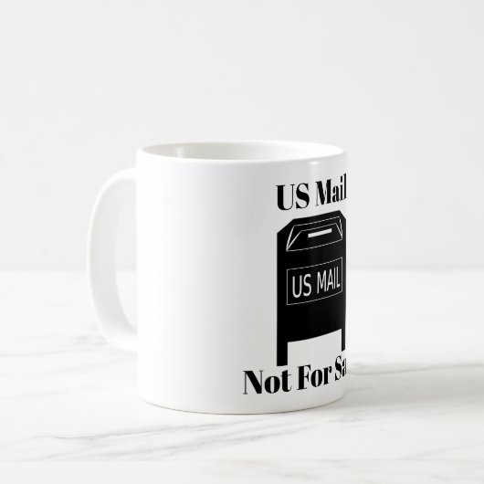 US Mail niet te koop Koffie Mok (Voorkant links)