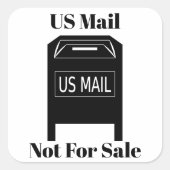 US Mail niet te koop Sticker (Voorkant)