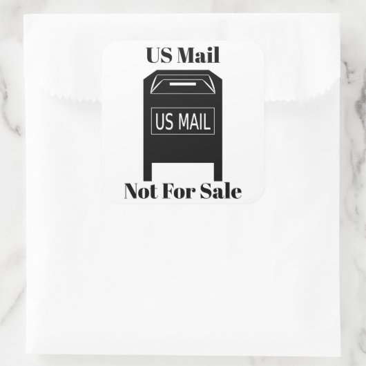 US Mail niet te koop Sticker (Tas)