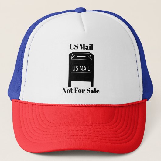 US Mail niet te koop Trucker Hat Pet (Voorkant)