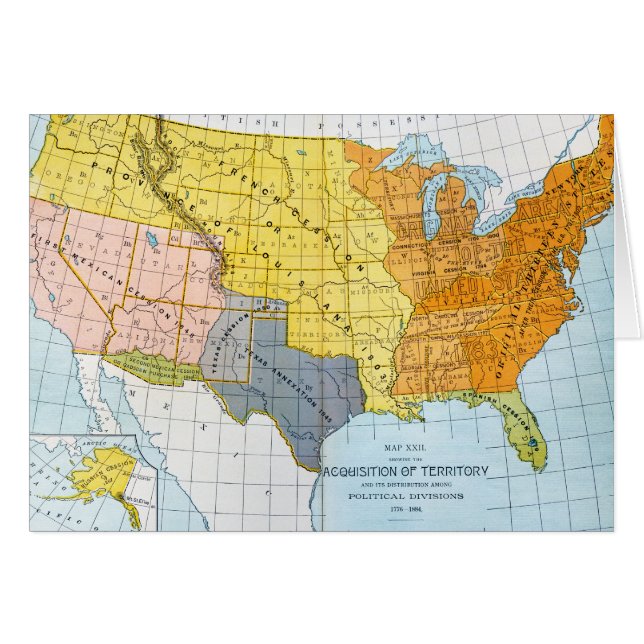 US MAP, 1776-1884 (Voorkant Horizontaal)