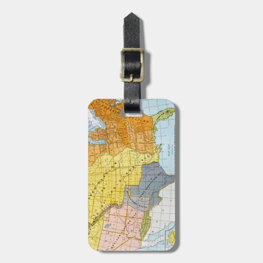 US MAP, 1776-1884 BAGAGELABEL (Voorkant verticaal)