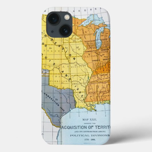 US MAP, 1776-1884 Case-Mate iPhone CASE (Achterkant)
