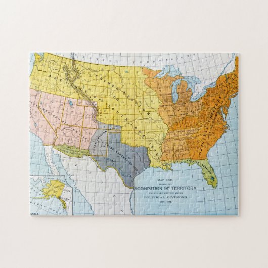 US MAP, 1776-1884 LEGPUZZEL (Horizontaal)