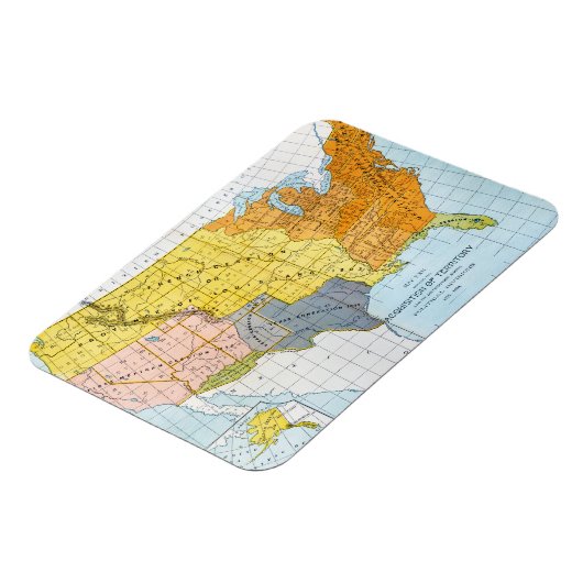 US MAP, 1776-1884 MAGNEET (Linkerzijde)