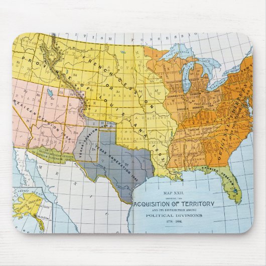 US MAP, 1776-1884 MUISMAT (Voorkant)