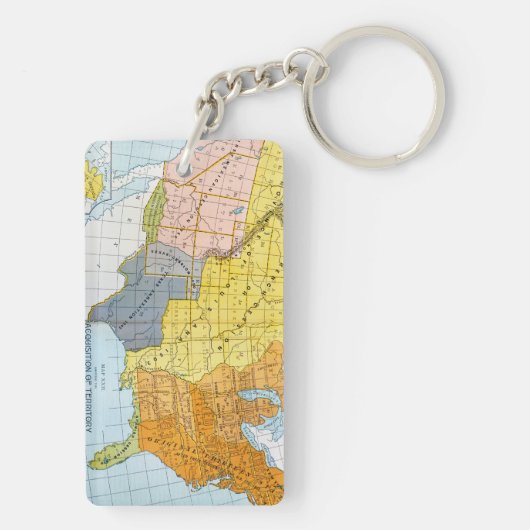 US MAP, 1776-1884 SLEUTELHANGER (achterkant)