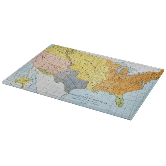 US MAP, 1776-1884 SNIJPLANK (Hoek)