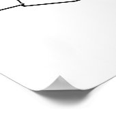 US Map Blank Outline Verenigde Staten Poster (Hoek)
