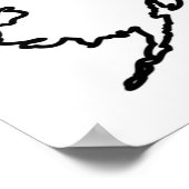 US Map Blank Outline Verenigde Staten Poster (Hoek)