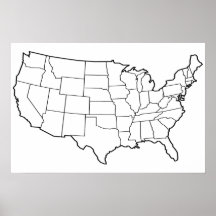 US Map Blank Outline Verenigde Staten